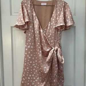 Pink Lily Dusty Pink Tie Dress